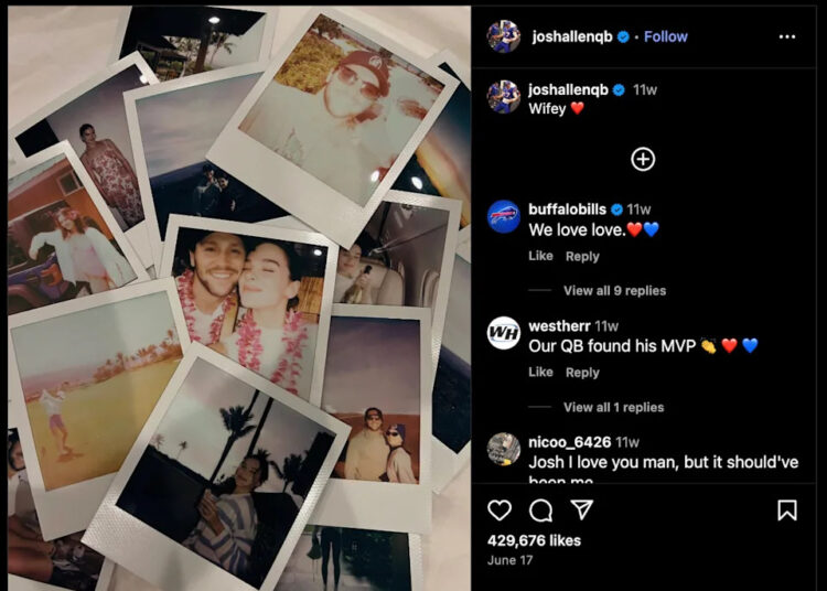 Instagram/joshallenqb