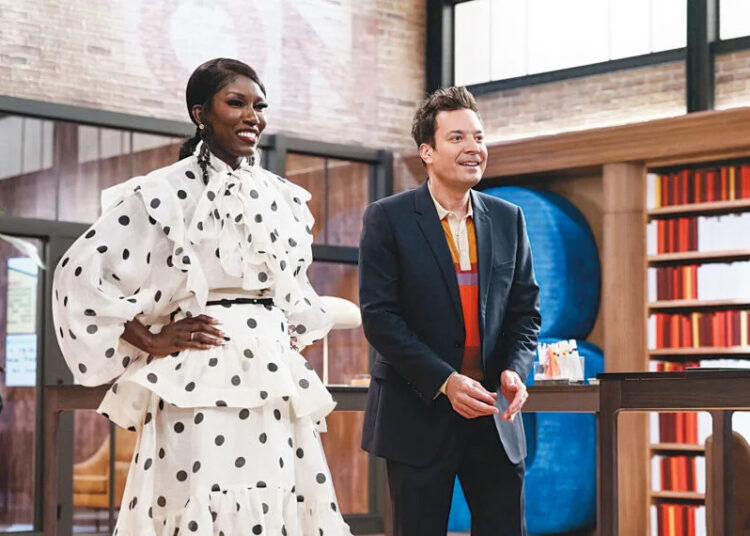 Saint John and Jimmy Fallon in On Brand