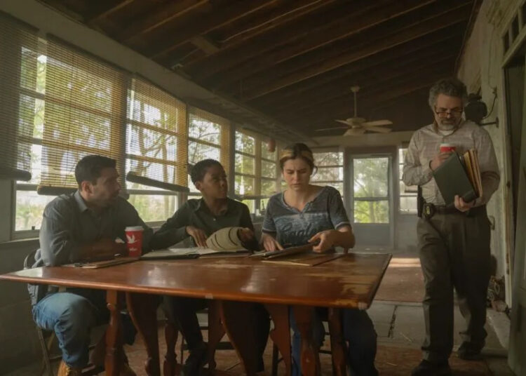 Fabien Frankel, Thuso Mbedu, Alison Oliver, and Mark Ruffalo in 'Task'
