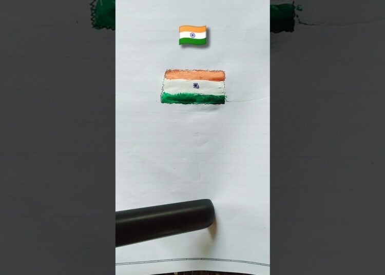 Indian flag drawing | #art #artist #artwork #artshorts #15august #viral #trending #shortsfeed