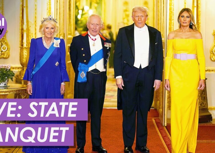 LIVE: King Charles Hosts State Banquet for President Trump at Windsor