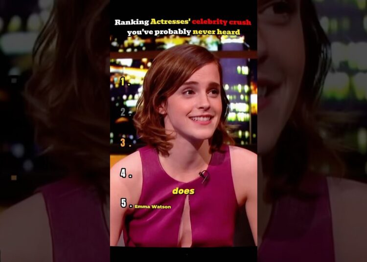Ranking Actresses’ celebrity crush you’ve probably never heard. #ArianaGrande #EmmaWatson #celebrity
