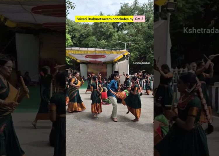 Artists performing Kolatam at Alipiri