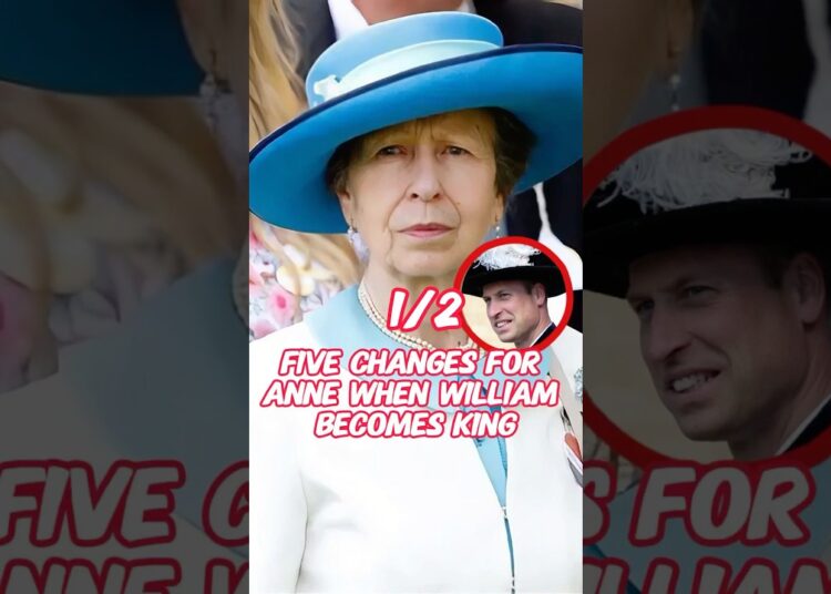 Five big changes for Anne when William becomes king #britishroyalfamily #royal #new #edit #usa #fyp