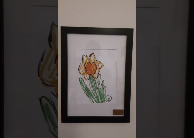 Your view counts “The Daffodil” Drawing By Cotswold Artist Chris Ponton (See Description)#art