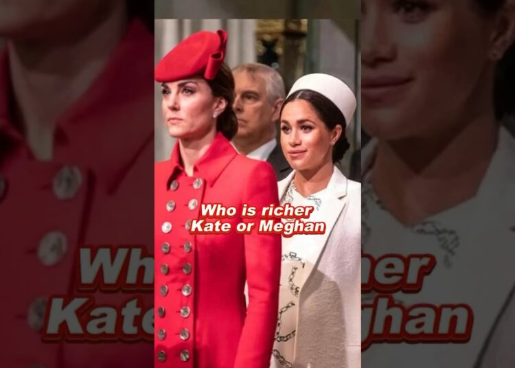 Who is richer？ Kate or Meghan #kate #meghan #william #harry #royal #fyp