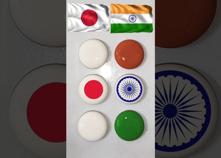 🇯🇵🇮🇳  | national anthem #shorts #art #artist #independenceday #japan #india