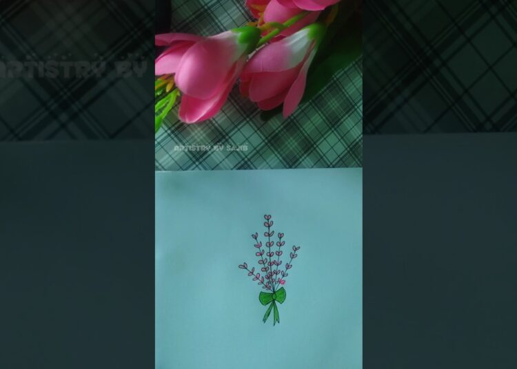 ⚡Acrylic Color Painting On Paper 🌸 Beautiful Flower Drawing #shorts #art #drawing