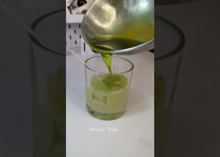 Matcha Coffee Candle 🕯️ #shorts #artandcraft #creativety