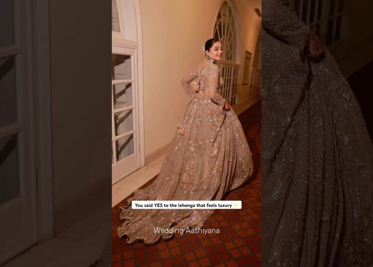 Where couture meets royalty — presenting our trail lehenga @weddingaashiyana