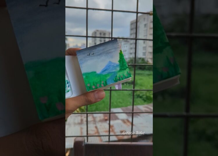 Mini Painting idea 🪄🌧️ #shorts #art #creativety