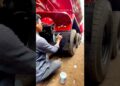 Street Artist Creates AMAZING Hand Free Paint Art on Truck #viral #shorts #art #trending