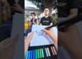 Unexpected Drawing Reaction🎭#art #artist #paint #draw #portrait #picture #usa #reaction #duoyin #fyp