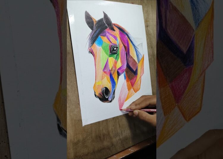 horse drawing  finel part #shorts #art #artist #penting