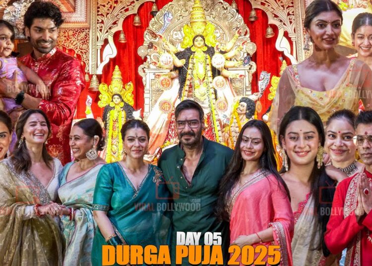 Celebrities arrives on Day 5 at North Bombay Durga Puja 2025 | Alia Bhatt, Ajay Devgn, Kajol, Isha