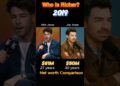 NickJonas✨️ Vs JoeJonas✨️ Networth Comparison 💲💰💵 #us #celebrity #nickjonas #joejonas
