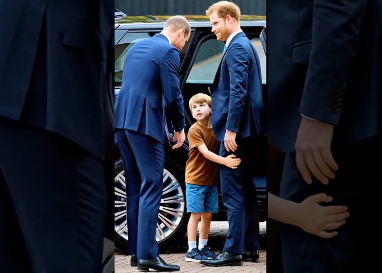 Just one hug… and everyone’s heart breaks 😢#royal #princelouis #princeharry #royalfamily