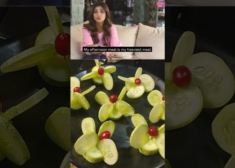 Shilpa Shetty’s diet plan Cucumber Salad #shorts #viral #trending #salad #celebrity #shilpashetty