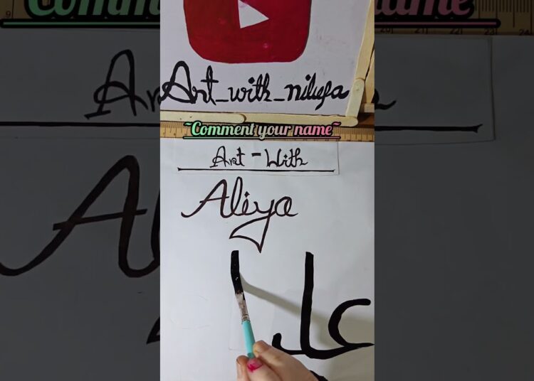 Aliya name calligraphy art 🪄🕊️#alhmdulillahforeverything #arabicart #calligraphy #statusvideo#artist