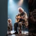 grandfather and granddaughter guitar playing full of emotions#music  #countryfolkdramatic #love#sad