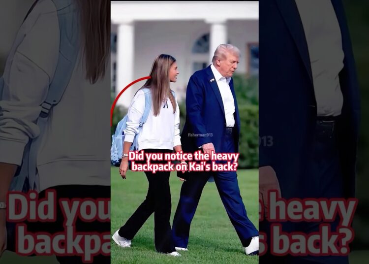 Did you notice the heavy backpack on Kai’s back? #celebrity #shorts #trump #famous #usa