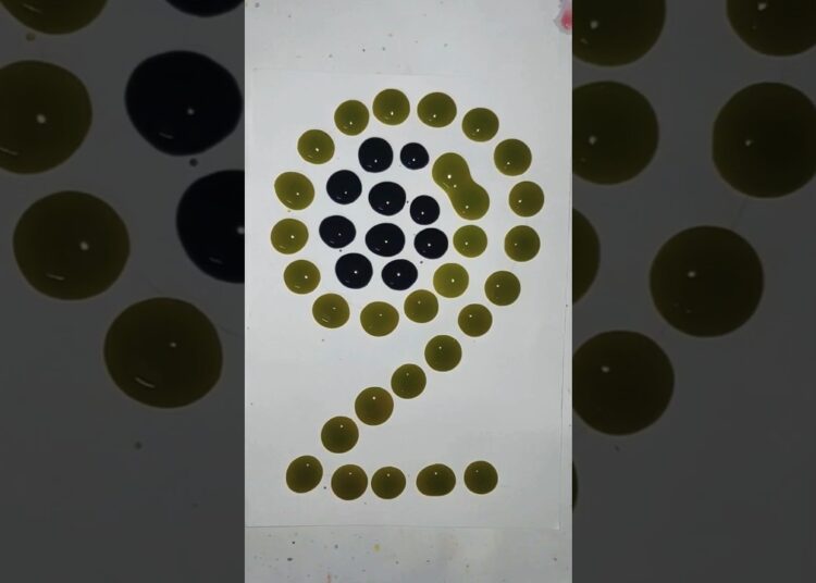 ⚫️🍸 #colorfulmixing #satisfying #art #Drops #painting #shorts