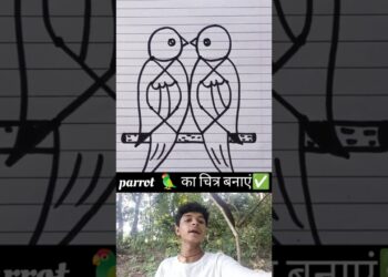 parot ka Chitra kaise banaen 🤔🦜#parrot #artist #chitra #viral #shorts