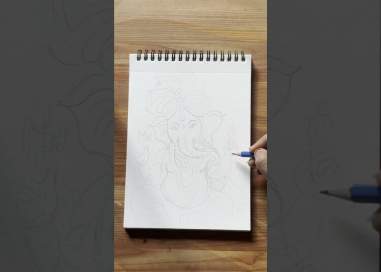 How to Draw Ganesh Ji.❤️ #shorts #artist #youtubeshorts