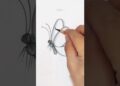 Easy Beautiful Butterfly Drawing #shorts #art #reels #howtodraw #drawing #ytshort #viral #draw