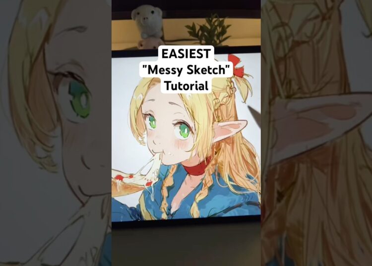 easy “messy sketch” art style tutorial #art #digitalart #artist #draw #drawing