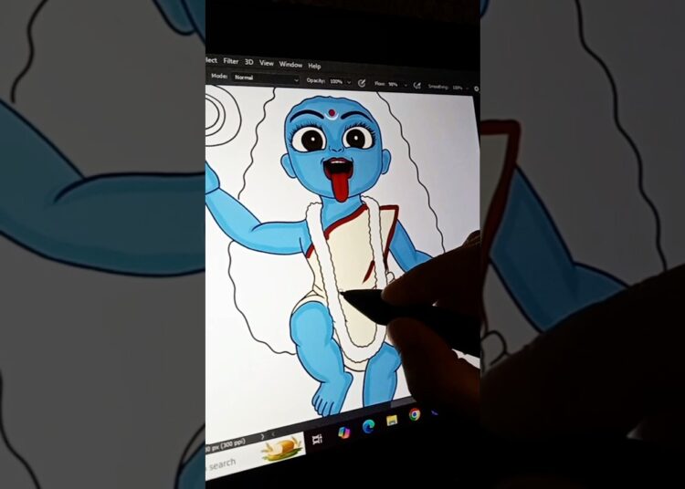Cute Maa Kali🙏#art #artist #shortsfeed #shortvideo #shorts #drawing #painting #artwork #illustration
