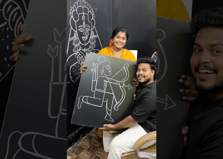 Very Easy Sri Rama Drawing #shorts #trending #diwali #foryou