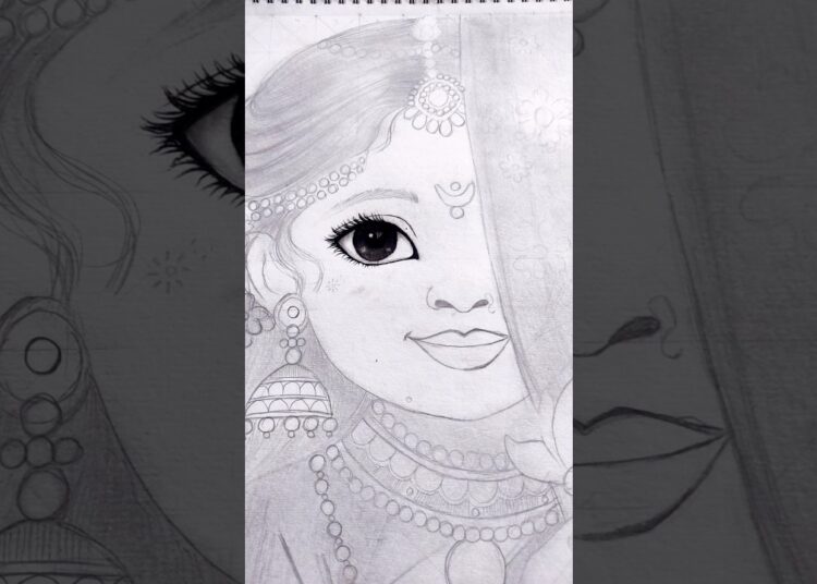 Part -1 Shri Radha Rani Ji Drawing #radharani #radha #radhakrishnalove #artist #artwork #radhaji