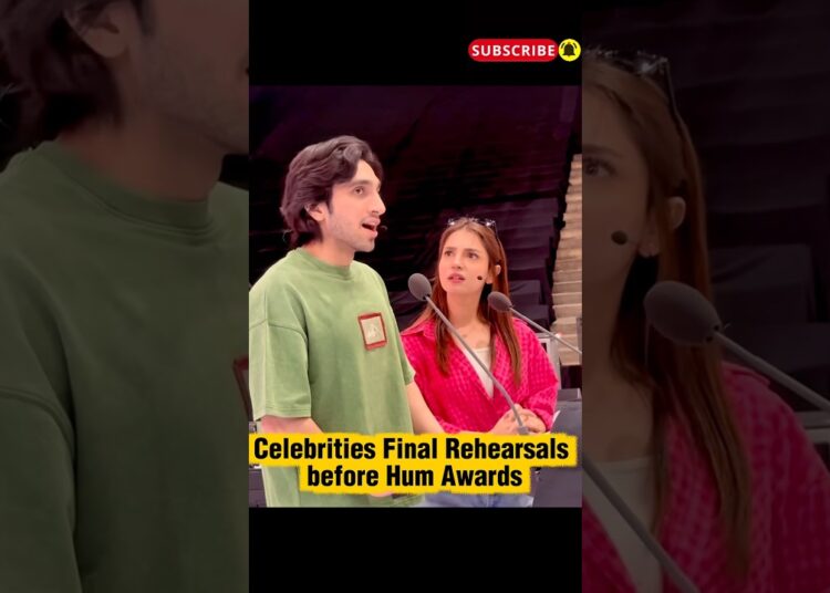 Celebrities Final Rehearsals before Hum Awards #dananeer #alizafar #humayunsaeed #mehwishhayat