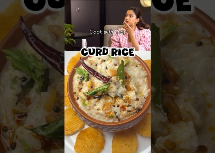 Rasmika Mandana’s favourite Curd Rice #viralvideo #curdrice #celebrity #shorts