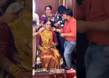 Happy wedding life karthika and Rohit. video credit from @manihairstylist Chennai #shorts #celebrity