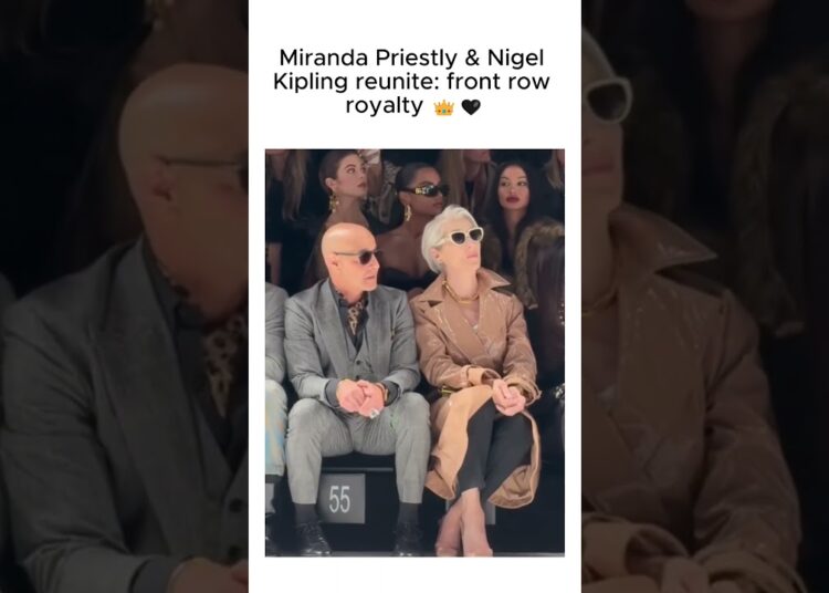 Miranda Priestly & Nigel Kipling reunite — front row royalty 👑🖤