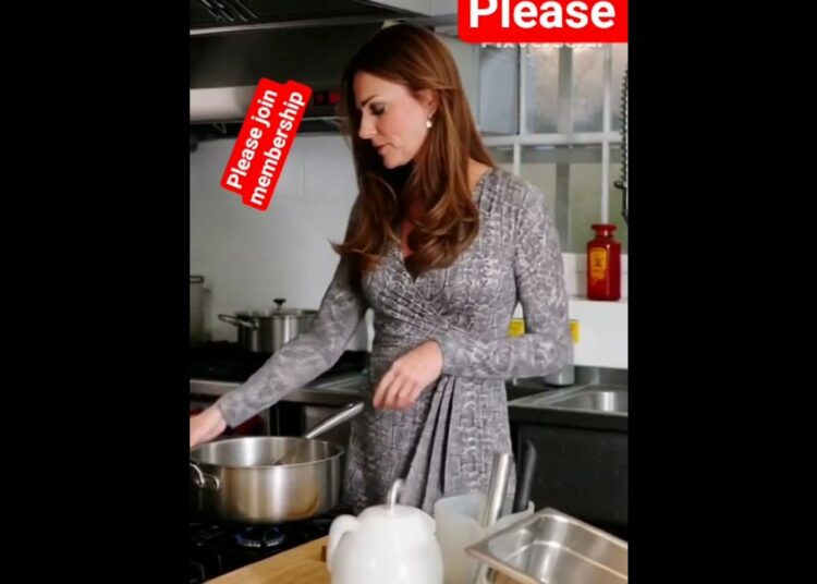 Princess kate in the royal kitchen cooking
