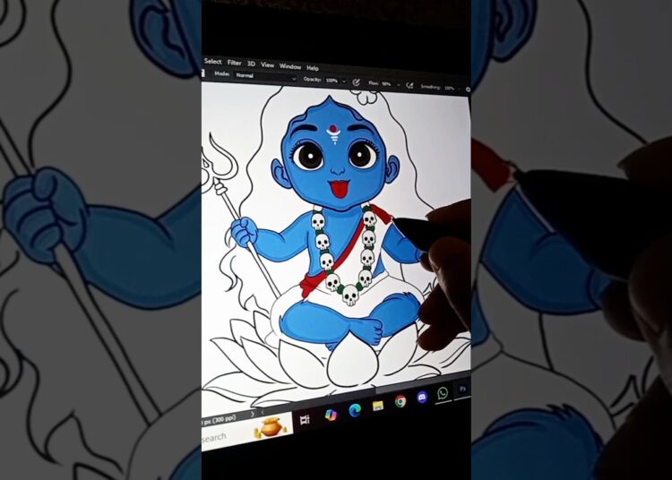 Sweet Maa Kali 🌺🙏#art #artist #shortsfeed #shortvideo #shorts #drawing #painting #artwork #kali