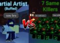Buffed Martial Artist Vs 7 of Every Killer in Forsaken (Roblox Forsaken)
