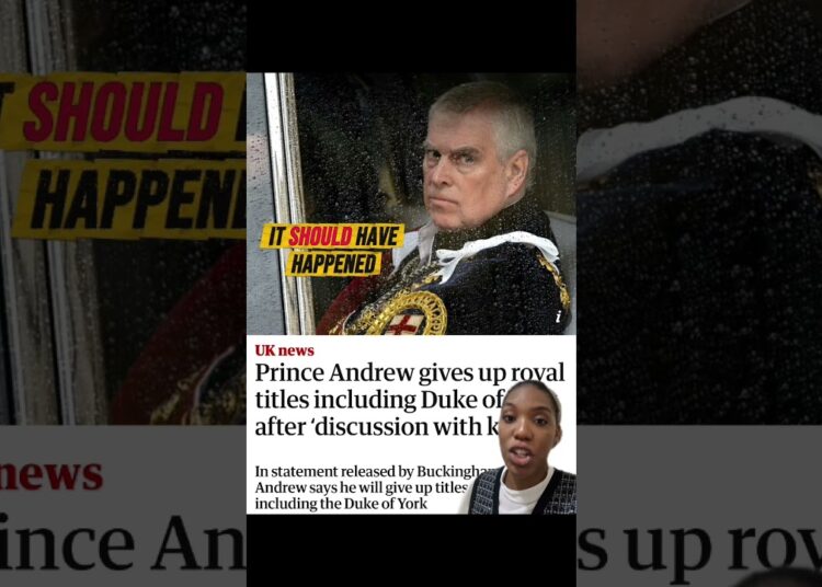 PRINCE ANDREW “GIVES UP” UP HIS ROYAL TITLES! #royals #royalfamily #princeandrew #britishroyalfamily