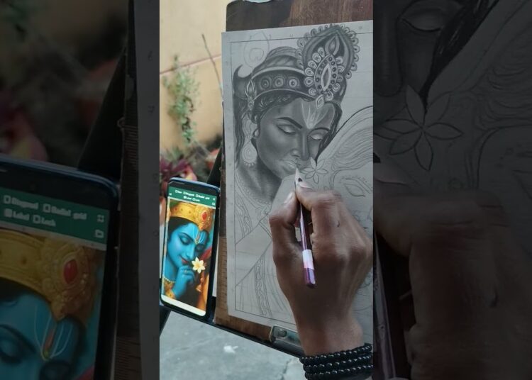 jay shree krishna🥰🥰 #love #psart #india #art #drawing #trending #artist #shortsvideo
