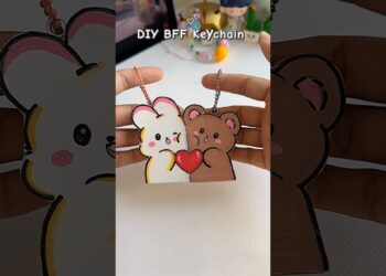 DIY BFF keychain 💖✨#shorts #art #diy #muktaartandcraft #youtubeshorts