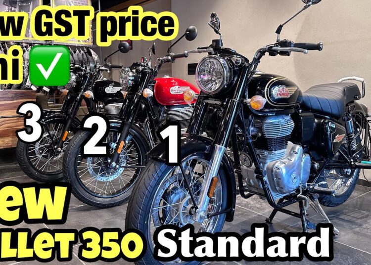 New Royal Enfield Bullet 350 Standard and Military Red or Black latest price #royalenfield