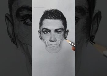 How to draw cristiano ronaldo ☠️  #art #artist #cartoon #drawing #satisfying #paint #shorts #ronaldo