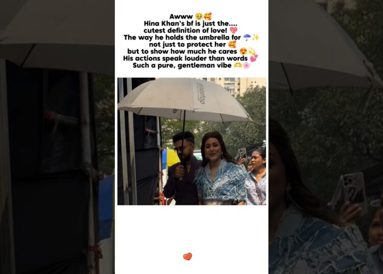 she got a gem 💎💕💫 #hinakhan #rockyjaiswal #celebrity #love