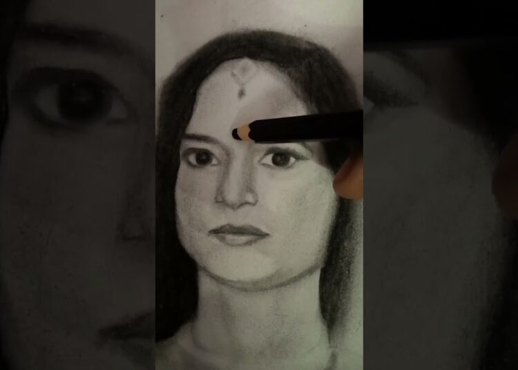 My first charcoal sketch ✨| Saanvi’s art corner ✨#shortsyoutube #viral