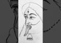 Kali maa drawing #art #youtubeshorts #sketch #painting #shortsvideo #artist #shorts #trending #kali