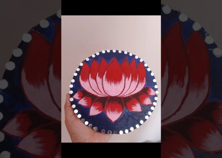 Lotus panting for diwali 🎇..#art #artist #shortvideo #ytshorts #youtubeshorts