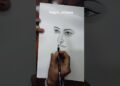 Beautiful features of woman #sketch #charcoal #drawing #art #shorts